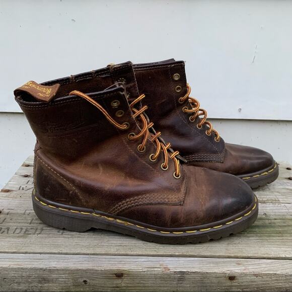 Doc Dr Martens 1460 lace up boot brown Made in England UK8/UW10 - Picture 1 of 13